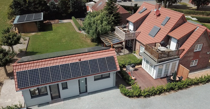 Ferienwohnung in Fehmarn OT Albertsdorf - Weber I - Luftaufnahme unsere Anlage