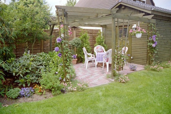 Ferienwohnung in Heiligenhafen - Clasen - G&auml;steterrasse