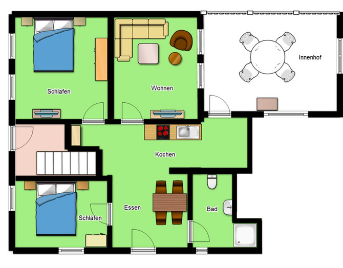 Ferienwohnung in Gr&ouml;mitz - Wohnung 2 - Bild 8